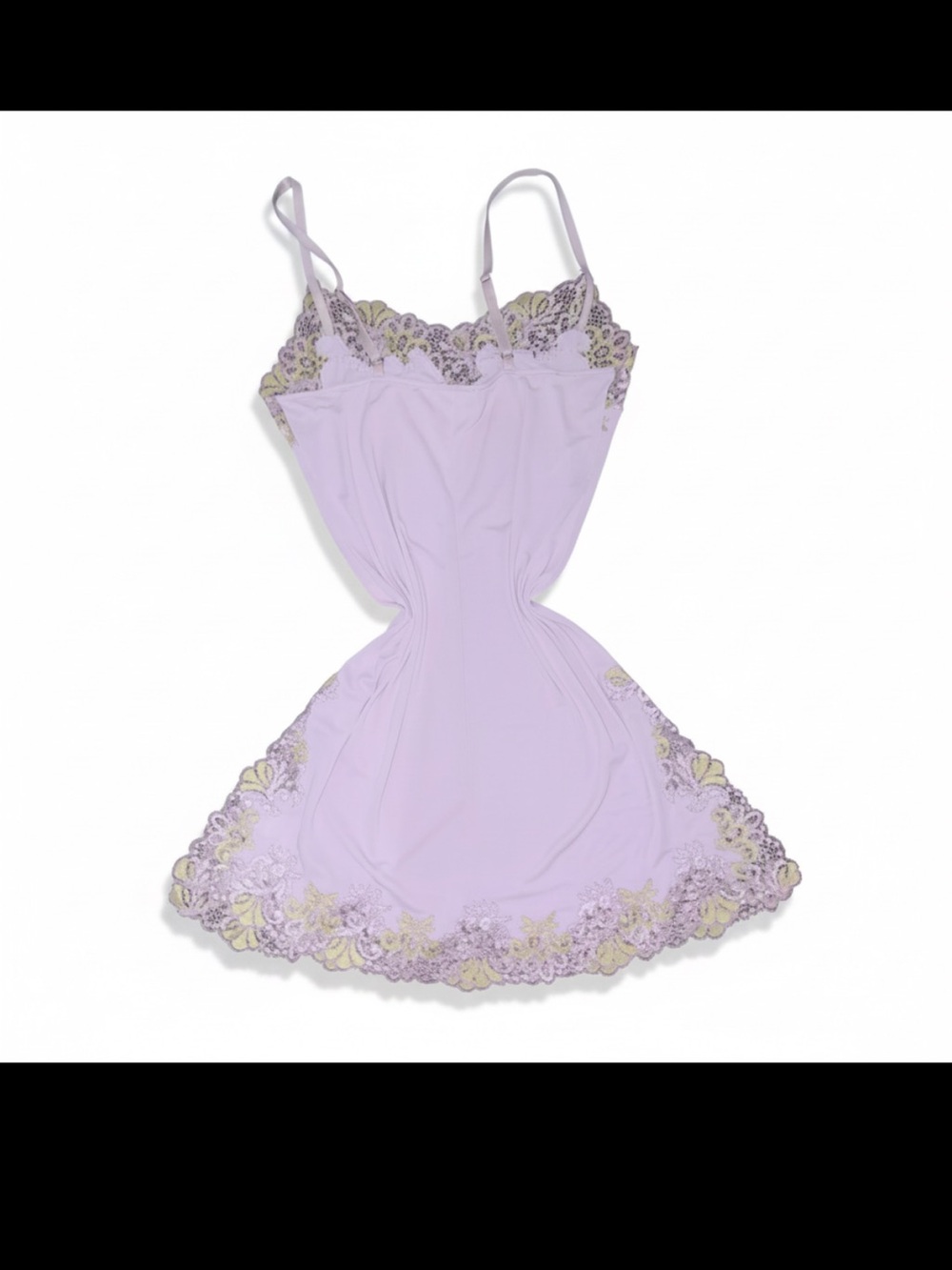 Natori Lilac Purple /green Lace Trim Chemise Nightgown / Slip Dress size large